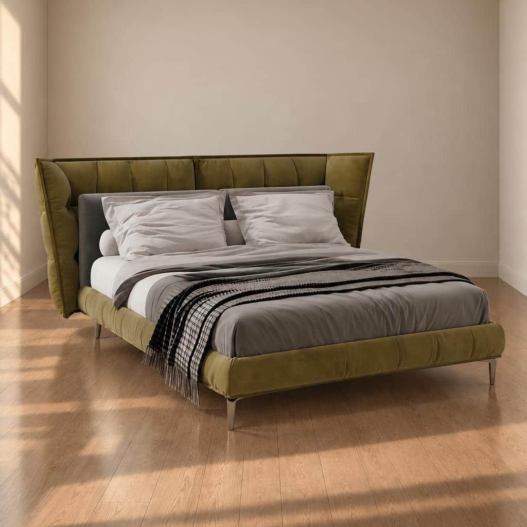 Vaya Bed Set warm bedroom scene for coordinated bedroom decor