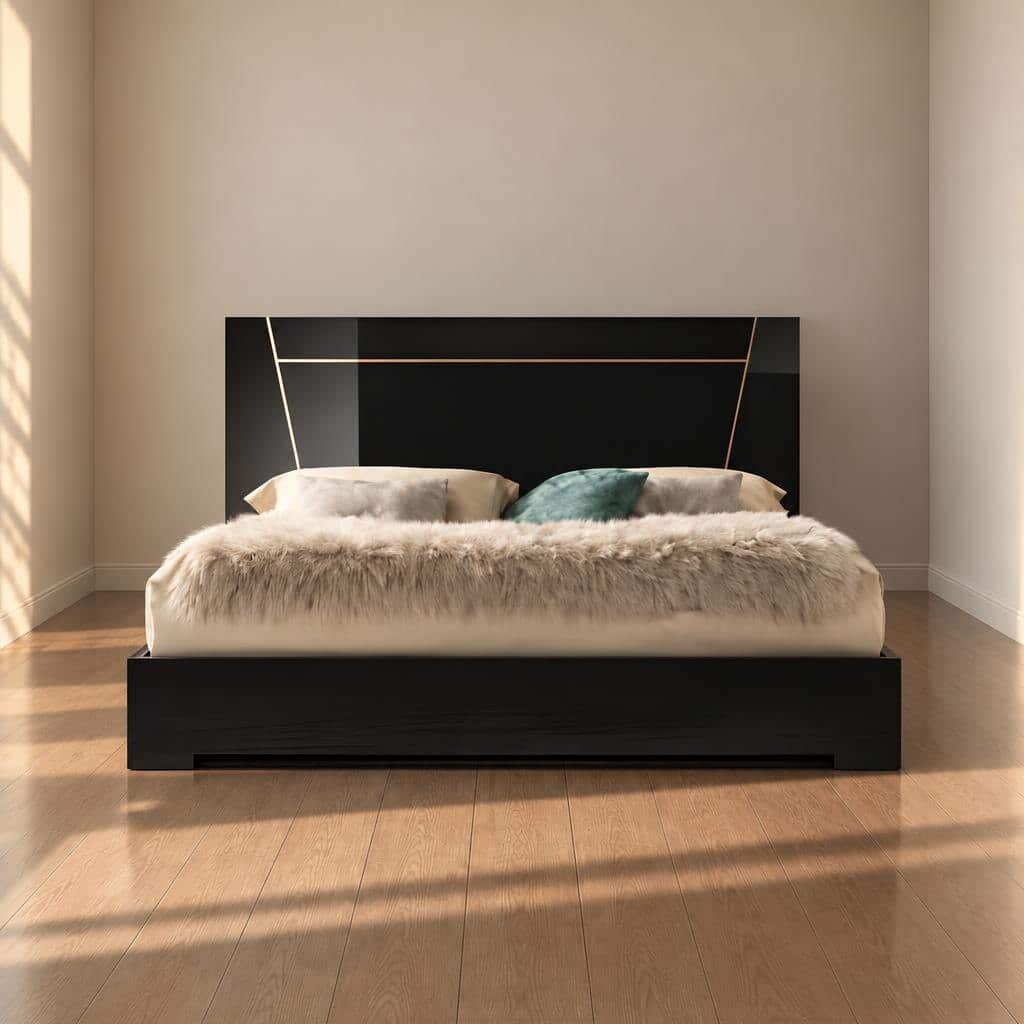 Zivo Bed Set display view for warm bedroom atmosphere