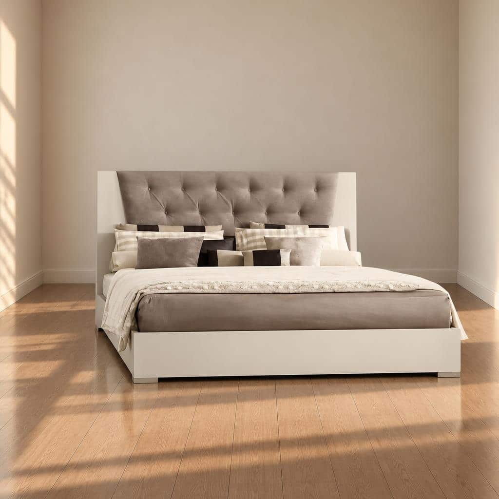 Elva Nightstand Set Bed Set clean perspective for warm bedroom atmosphere