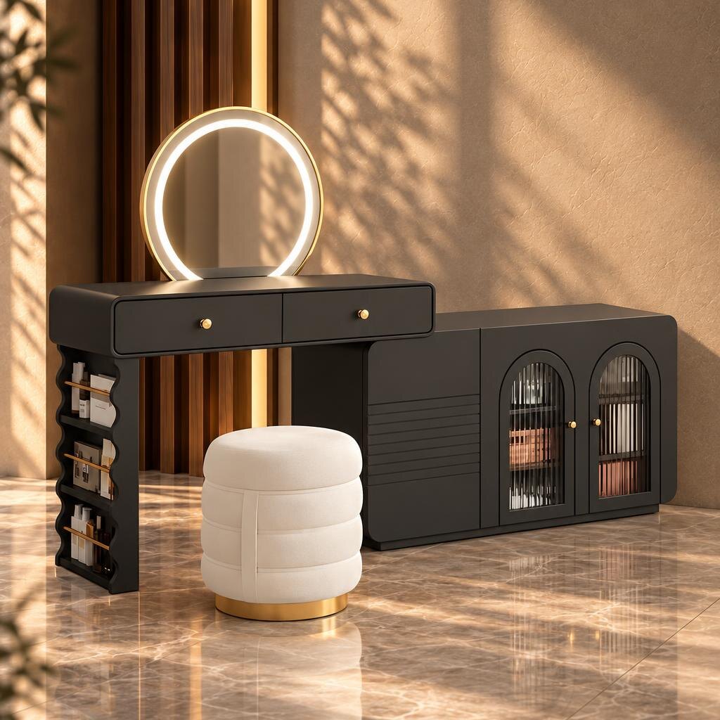 Tina Dresser Set close view for bedroom furniture at El Malek