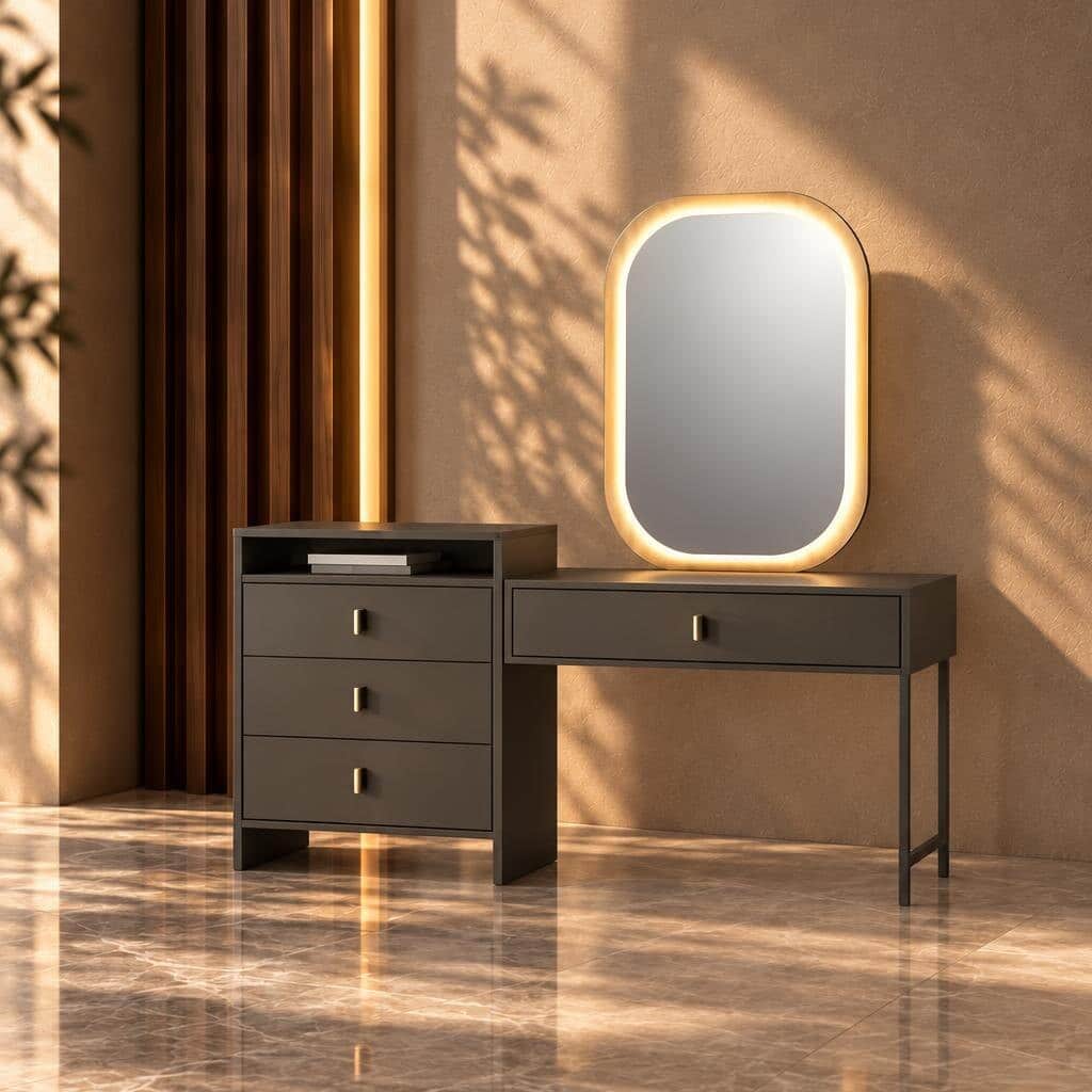 Sila Dresser Set close view for bedroom furniture at El Malek