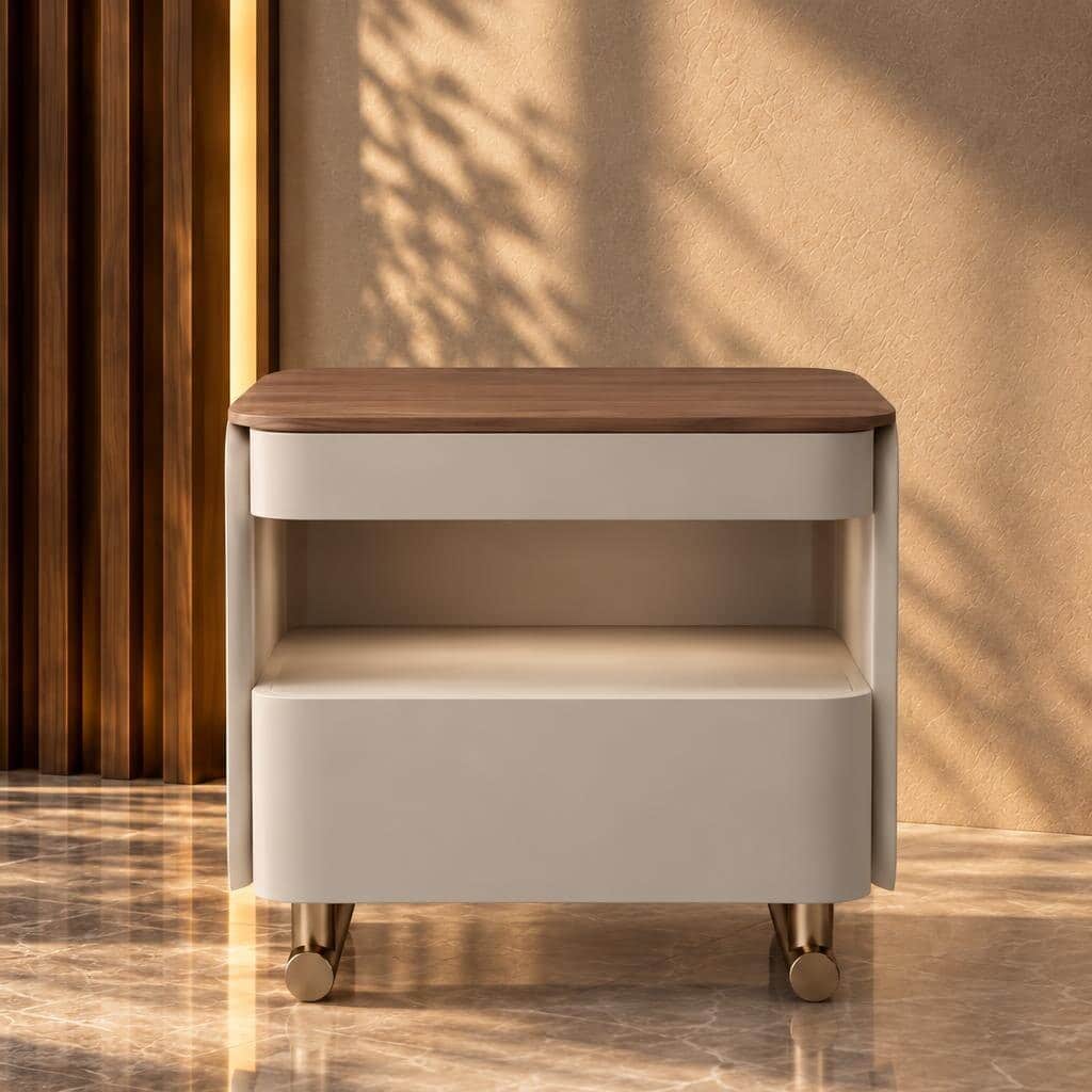 Alia Nightstand Set in distinctive side table angle