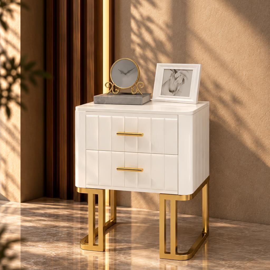 Riva Nightstand Set in balanced decor corner