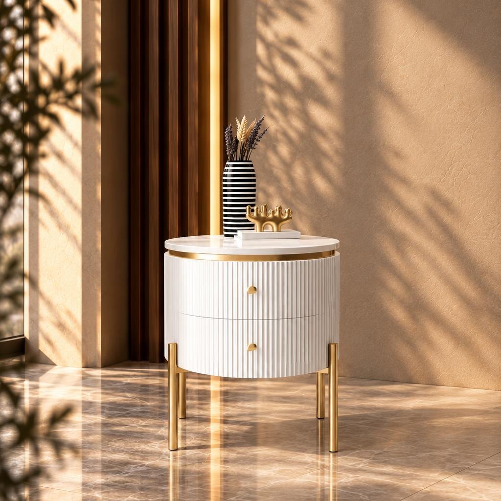 Rivo Nightstand Set in sleek decorated room look