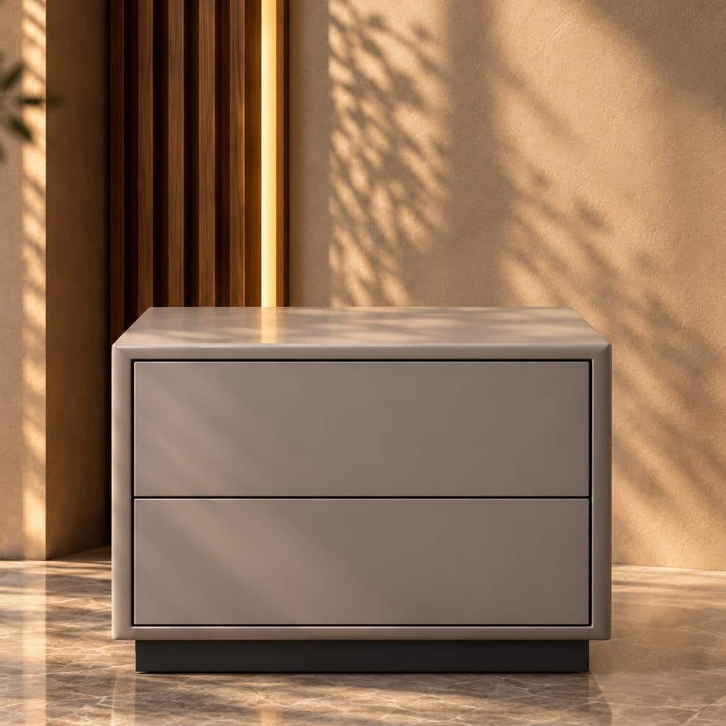 Kixo Nightstand Set in timeless coordinated bedroom look