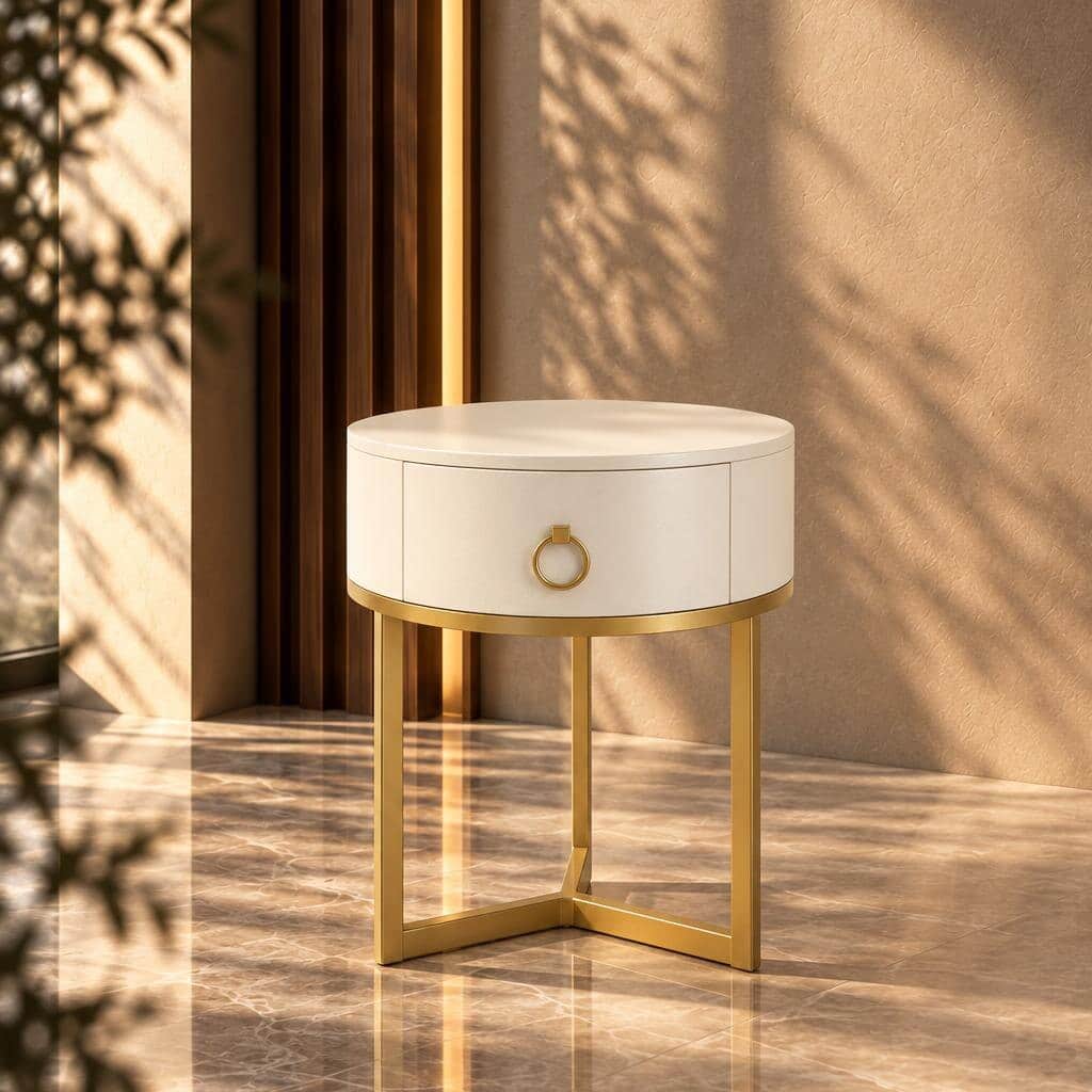 Nira Nightstand Set in smart compact room setup